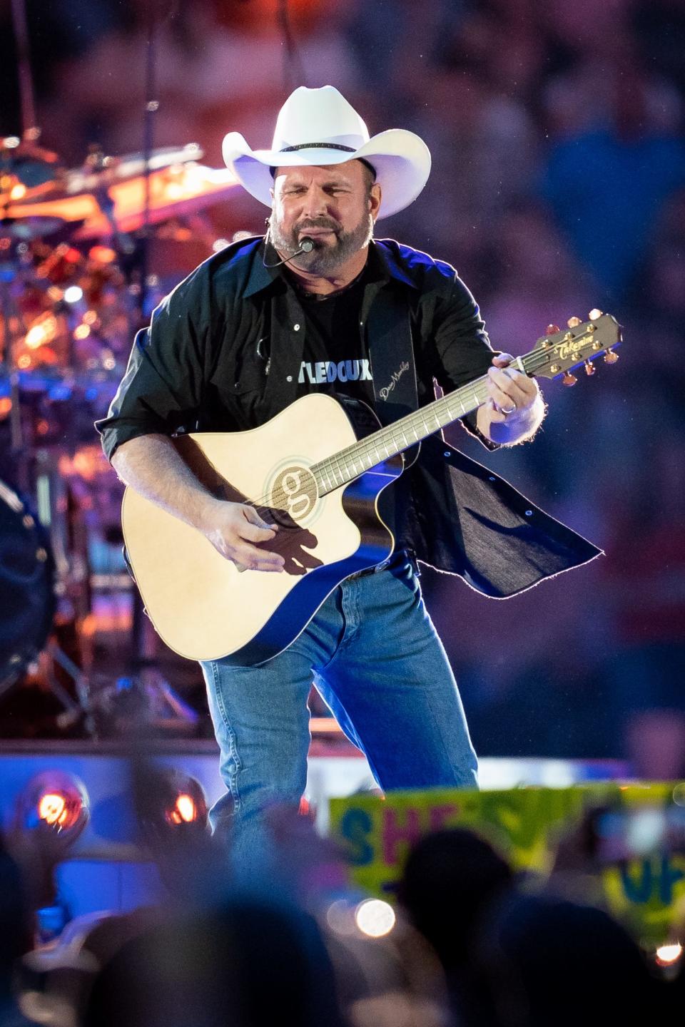 Garth Brooks performs during his Stadium Tour concert at Nissan Stadium in Nashville, Tenn., on April 15, 2022.