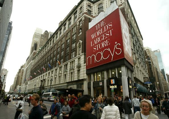 2003 NEW YORK - OCTOBER 17:  Macy's department store is seen October 17, 2003 in New York City.  (Photo by Chris Hondros/Getty Images)