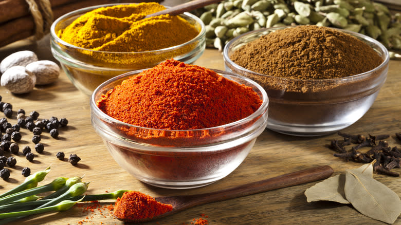 Variety of spices