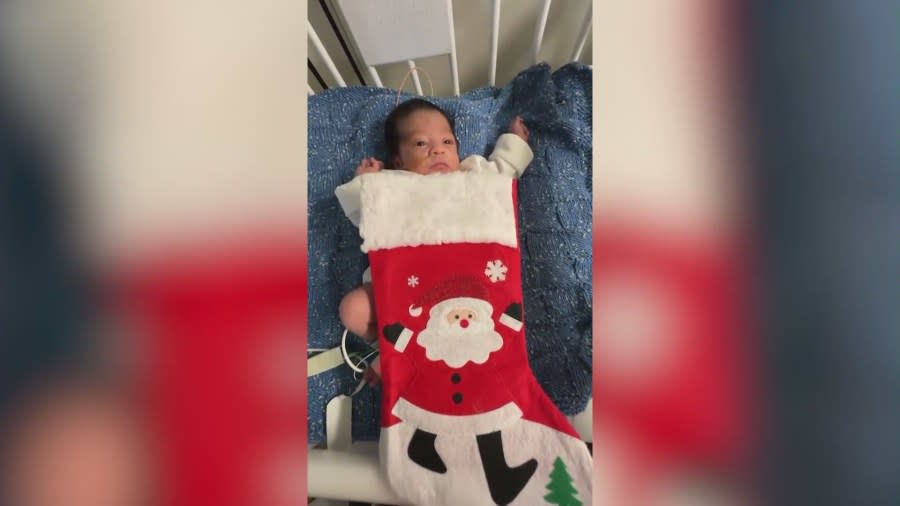 Twins Mason and Madison Sanchez were released from the neonatal ICU just in time for the holidays after an unforgettable birth story. (Sanchez Family)