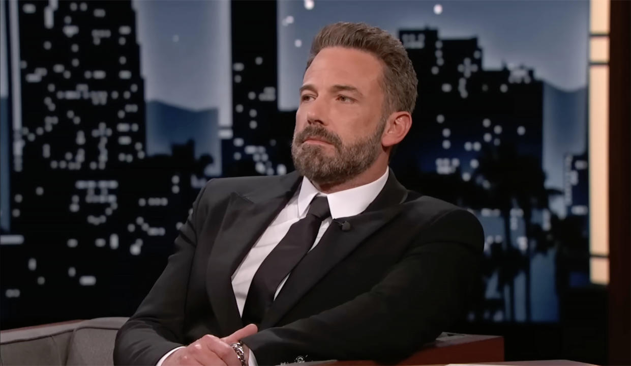 Ben Affleck's 'content' face. (YouTube)