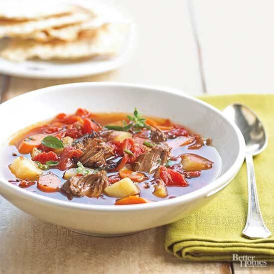 You won't heat up the kitchen during the summer when you prepare this easy one-dish meal. This beef, carrots, potatoes, and fire-roasted tomatoes recipe can be ready to serve in less than 30 minutes.