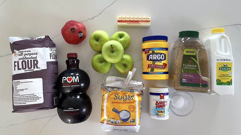 ingredients for fruit cobbler