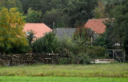 A general view of a remote farm where a family spent years locked away in a cellar, according to Dutch broadcasters' reports, in Ruinerwold