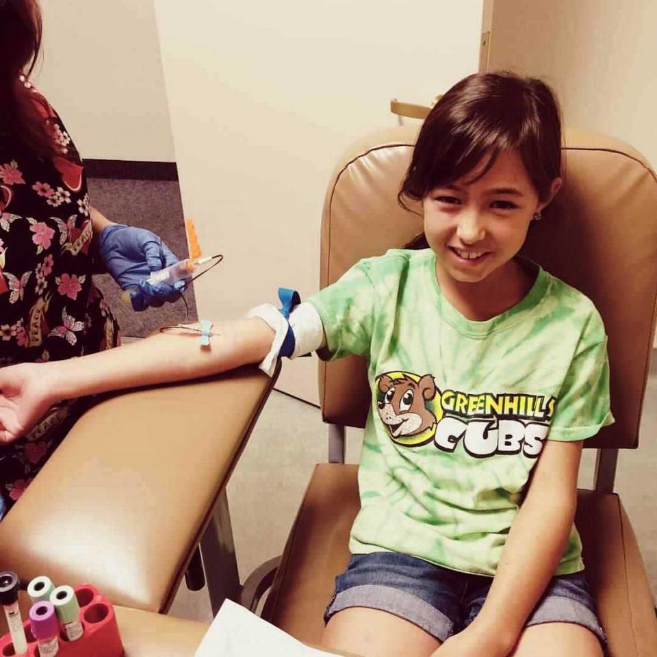 3rd-grader Macy Coad gets lab tested every 1-2 months to monitor her inflammation levels and kidney and liver functions.