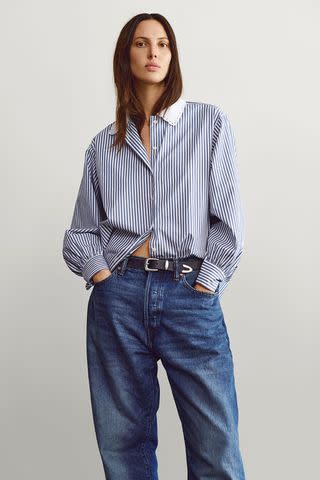 <p>courtesy gap</p> Ruby Aldridge models pieces from the new Gap x Dôen capsule collection.