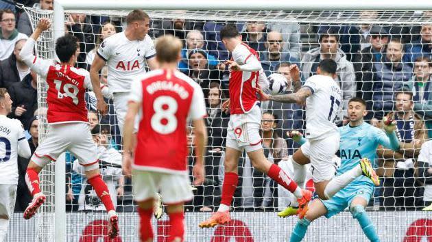 Kai Havertz scores header against Tottenham