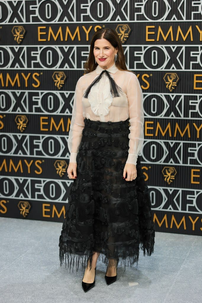 Kathryn Hahn attends the 75th Primetime Emmy Awards at Peacock Theater on January 15, 2024 in Los Angeles, California.