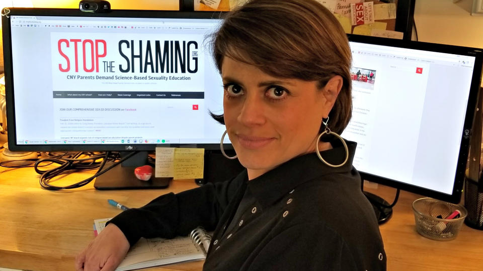 Gina Tonello, 48, created the StopTheShaming.org website to track advocacy efforts to stop schools from inviting crisis pregnancy centers to give sex education presentations to students. (Photo: Courtesy of Gina Tonello)