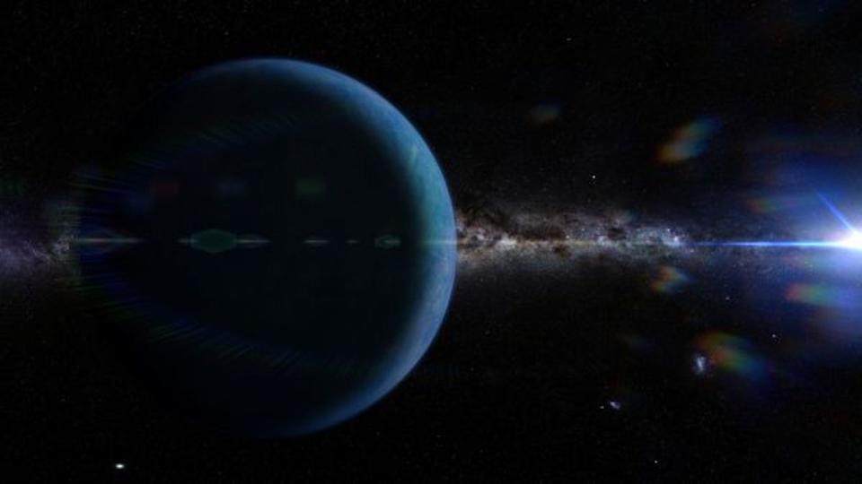 An artist's interpretation of what Planet Nine might look like.