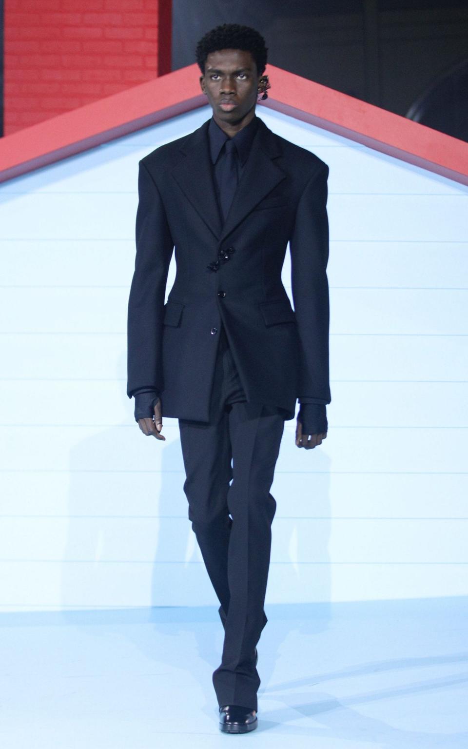 The late Virgil Abloh's final collection for Louis Vuitton featured impeccably sharp suits in lean silhouettes - Mohammed Badra/EPA-EFE/Shutterstock