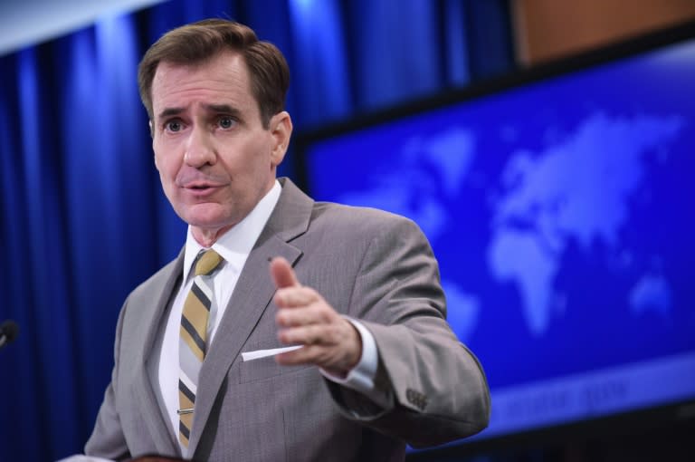 State Department Spokesman John Kirby, seen in 2015, said "Obviously we recognize these are decisions that ultimately are sovereign national decisions to make," in regards to Russia leaving the International Criminal Court