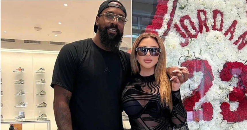 喬丹32歲的兒子馬庫斯（Marcus Jordan）已帶著皮朋的48歲前妻拉莎（Larsa Pippen）見過父母。（圖／翻攝自推特）