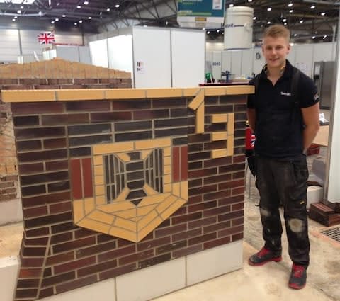 Ashley Terron with one of the tasks set at the World Skills contest in Germany in 2013