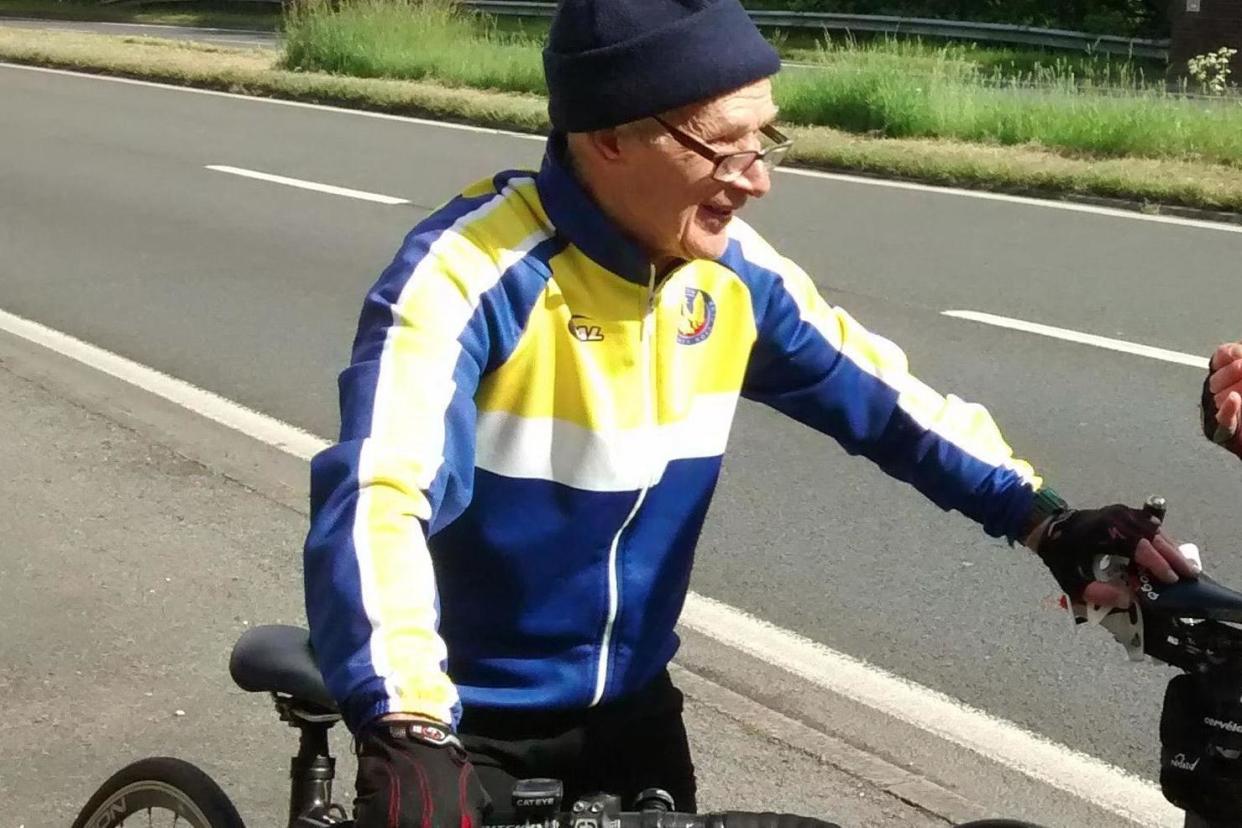 Fatal crash: Cyclist Ray Dare, 91, died while taking part in a time trial on a dual carriageway: Kingston Phoenix Road Club