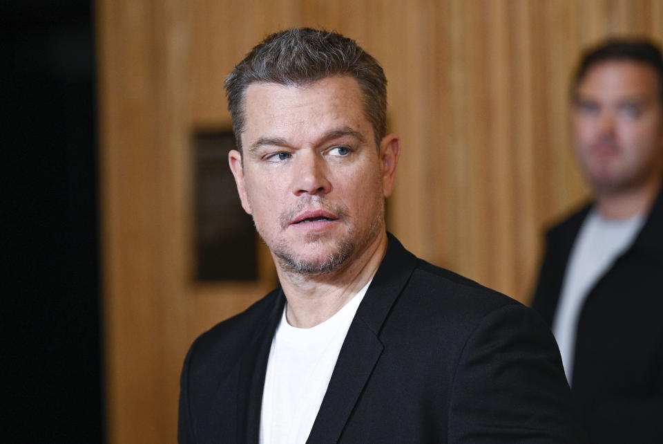 Actor Matt Damon attends the premiere of 