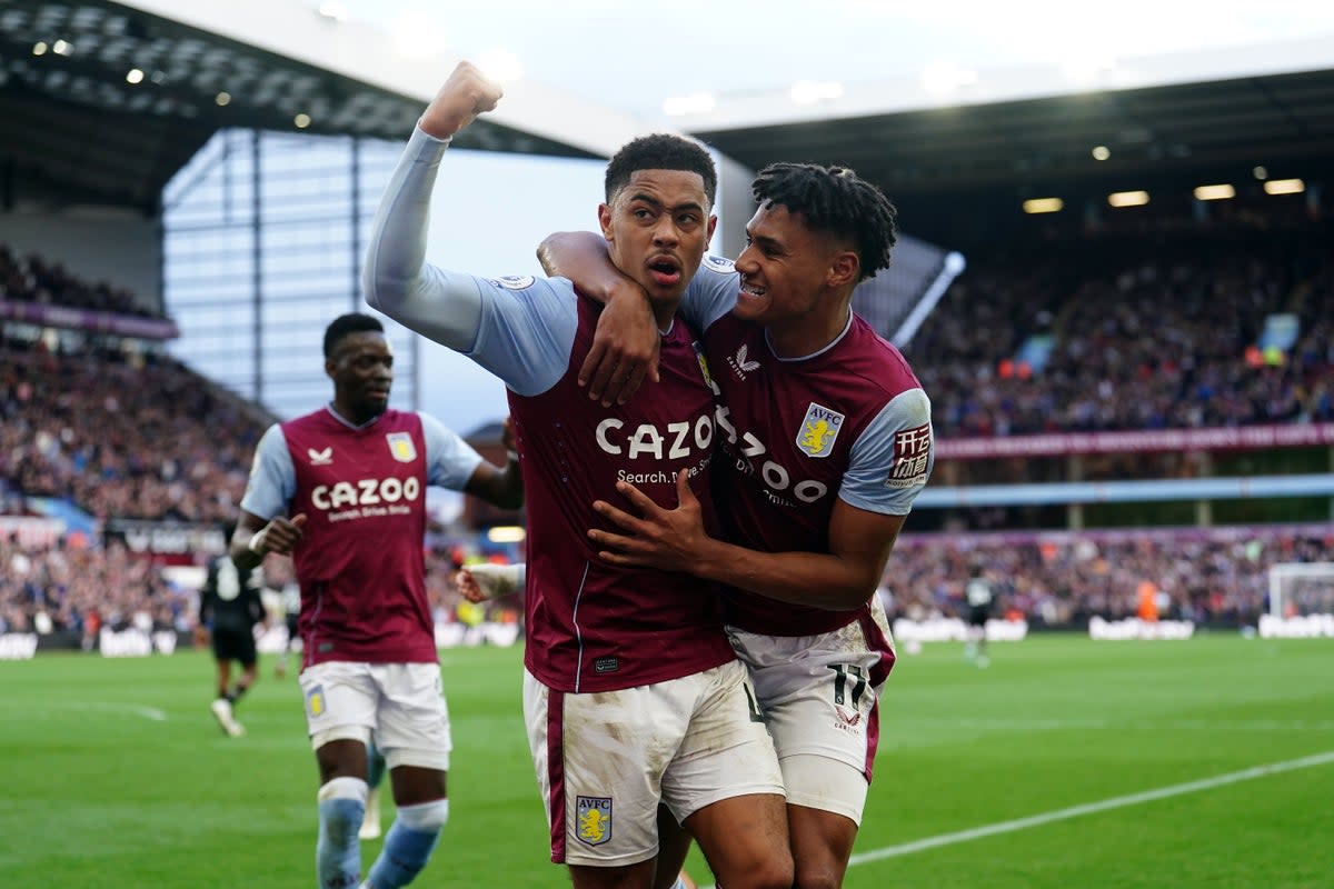 Jacob Ramsey celebrates scoring Aston Villa’s second (David Davies/PA) (PA Wire)