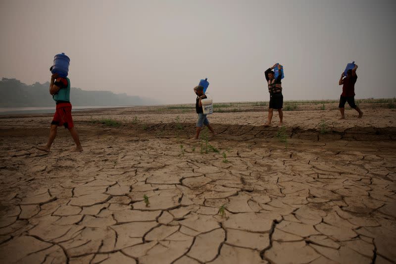 Drought in the Madeira River in Amazon