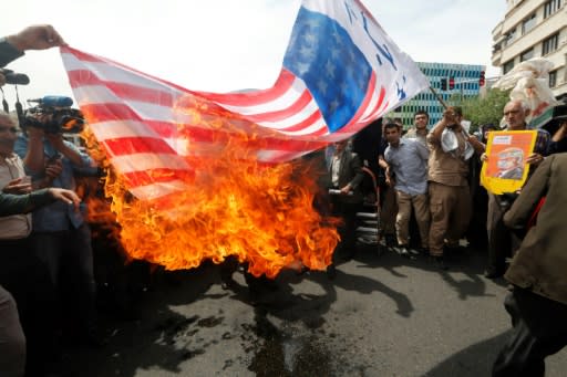 The US decision to leave the nuclear deal with Iran has sparked protests in Tehran