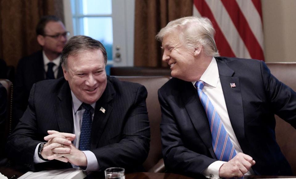 Mike Pompeo and Donald Trump