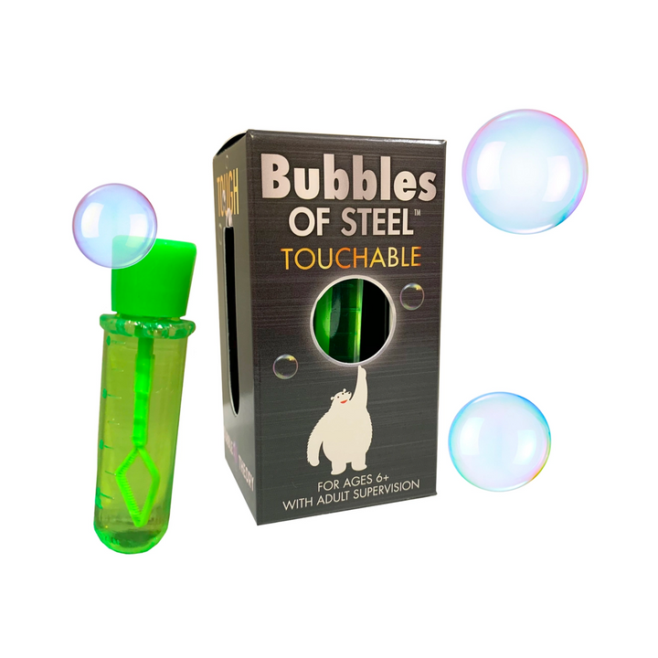 <p><a href="https://kidochicago.com/products/bubbles-of-steel" rel="nofollow noopener" target="_blank" data-ylk="slk:Shop Now;elm:context_link;itc:0;sec:content-canvas" class="link ">Shop Now</a></p><p>Bubbles of Steel</p><p>$8.00</p><p>kidochicago.com</p>