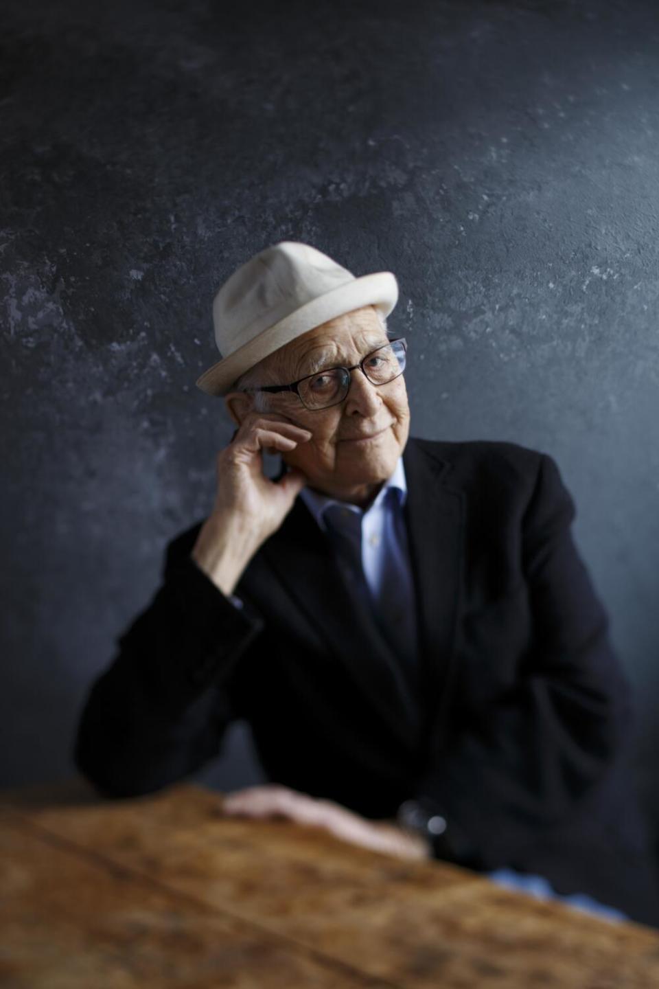 Norman Lear in the L.A. Times photo and video studio at the Sundance Film Festival in 2016