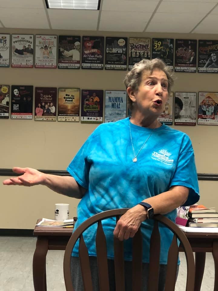 Carol DeVelice rehearses the one-woman show "Erma Bombeck: At Wit's End." A production of Theatre Tuscaloosa's Second Stage, it'll be performed Wednesday through Oct. 8 at the Alabama Power Recital Hall, in the Sandra Ray Fine Arts Center at Shelton State.