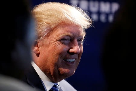 Republican presidential nominee Donald Trump speaks at a campaign event in Charlotte, North Carolina, U.S. on October 26 2016. REUTERS/Carlo Allegri/File Photo