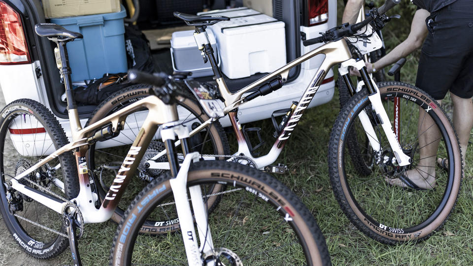 LTD Canyon Lux World Cup CFR Untamed edition carbon XC marathon mountain bike for Cape Epic, duo prep