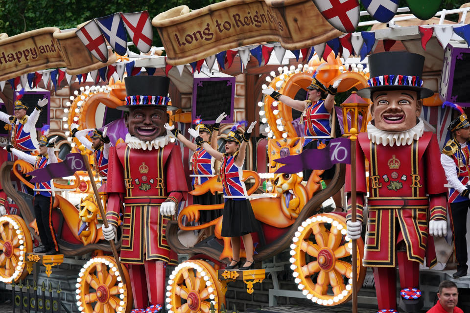 A float during the Platinum Jubilee Pageant in front of Buckingham Palace, London, on day four of the Platinum Jubilee celebrations. Picture date: Sunday June 5, 2022.