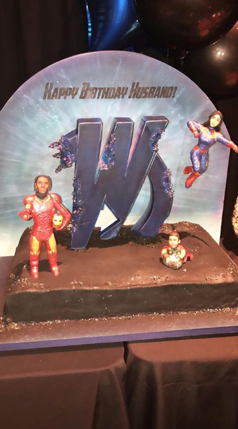 Cake: Kylie Jenner had an Avengers-themed cake made for her 'husband' (Instagram / Khloe Kardashian)