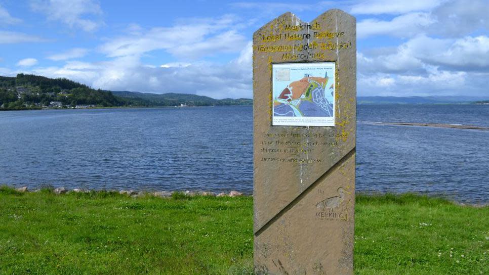 A sign at Merkinch Local Nature Reserve