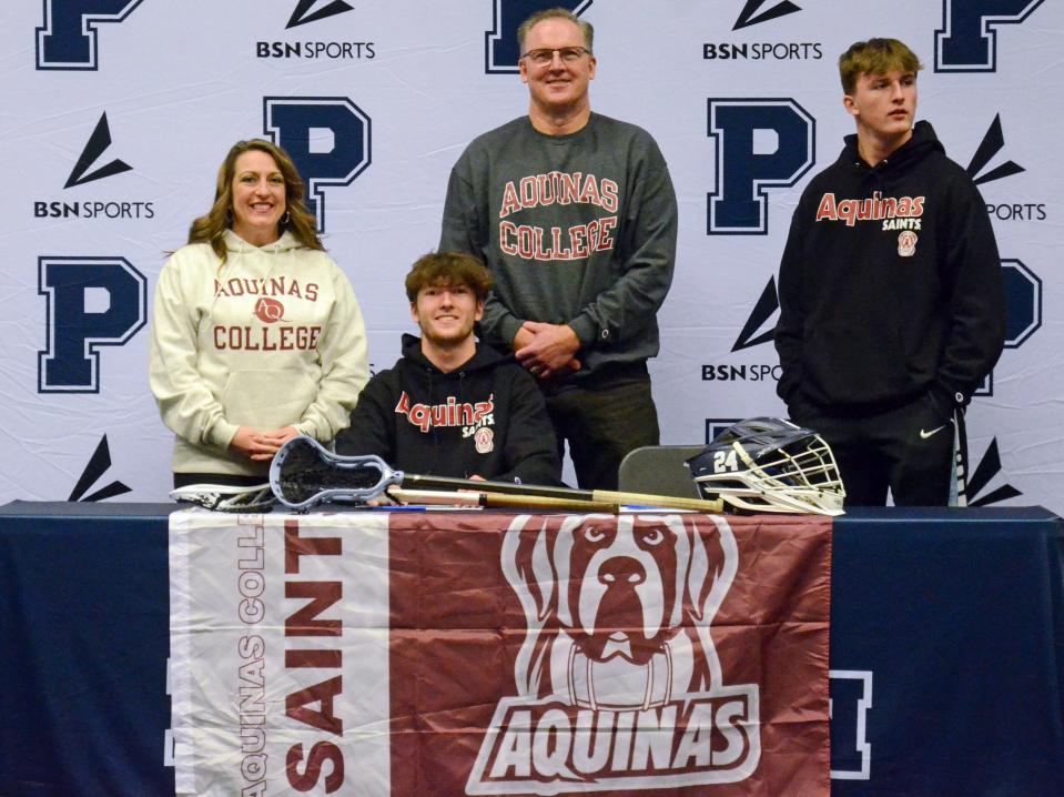 A three-sport standout, Petoskey senior Brandon Klingelsmith jumped at the opportunity to continue his lacrosse career at Aquinas College in Grand Rapids.