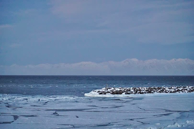 Open water in early December near Pond Inlet, Nunavut.                               