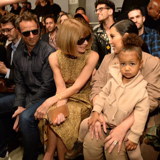 Kanye West Sitting Front Row at Fashion Week