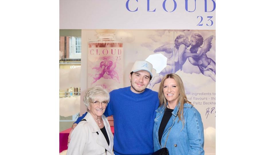 Brooklyn Beckham with his grandmother Sandra and auntie Joanne