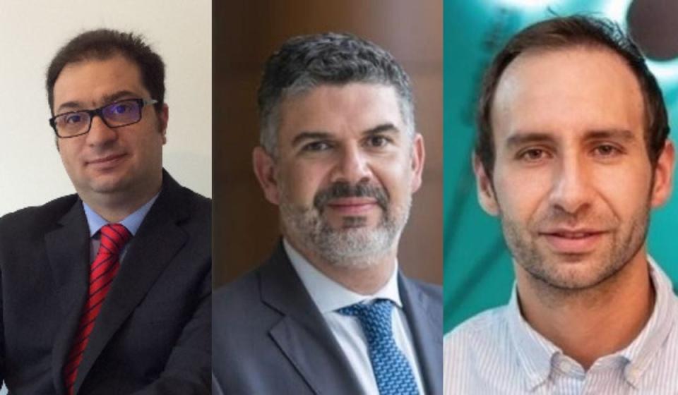 Álvaro Andrés de la Rosa, Óscar Rocha y Mateo Ravagli, nuevos vicepresidentes de Banco Popular. Fotos: Cortesía