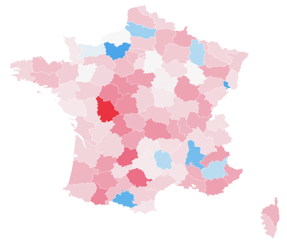 Hausse des cas de Covid-19 dans les départements du centre et du nord-est de la France