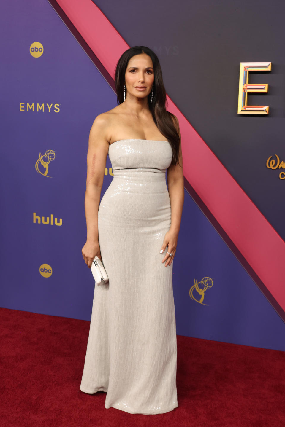 LOS ANGELES, CALIFORNIA - SEPTEMBER 15: Padma Lakshmi attends the 76th Primetime Emmy Awards at Peacock Theater on September 15, 2024 in Los Angeles, California. (Photo by Amy Sussman/Getty Images)