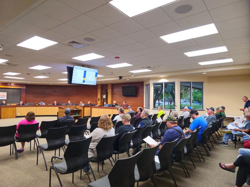 Many people await a decision on the ATV/UTV ordinance Tuesday evening in the Wisconsin Rapids Council Chambers.