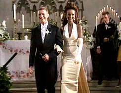 David Bowie and Iman on their wedding day
