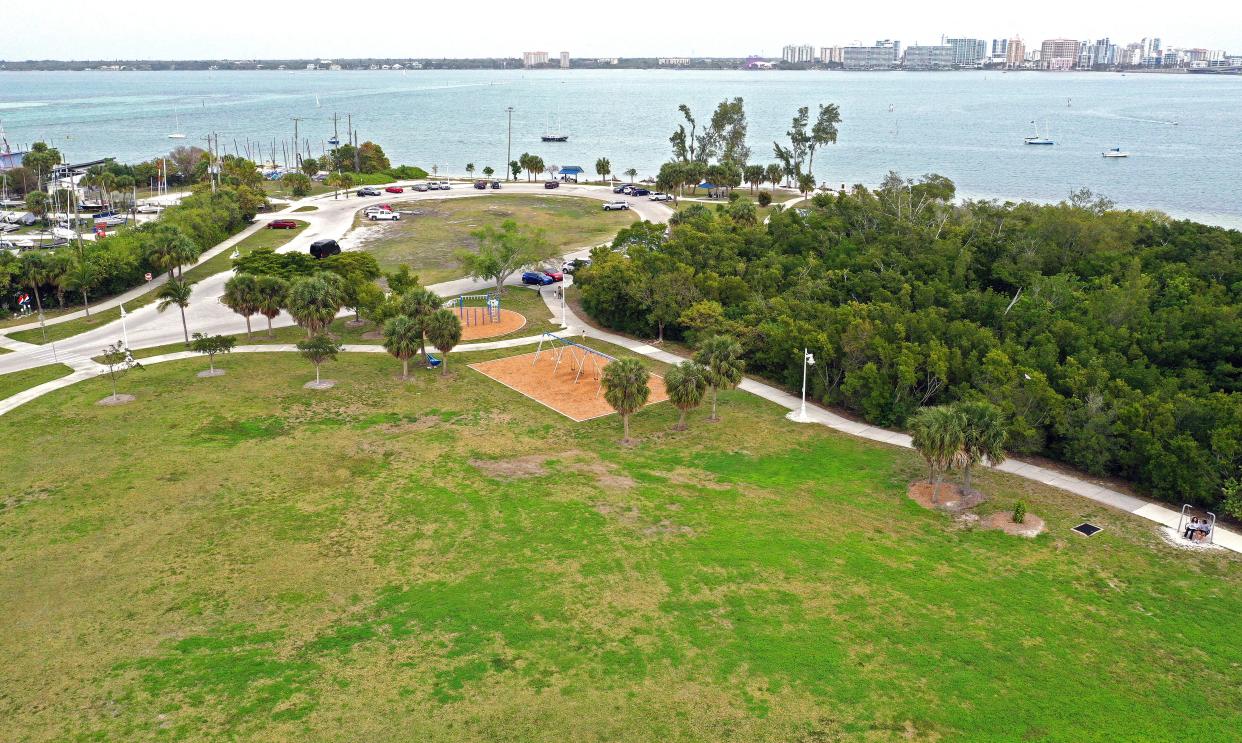 Ken Thompson Park features a dramatic view of Sarasota and the bay. It features canoe and kayak launches, a fishing pier, picnic area, drinking fountain, playground, boat ramp, electric vehicle charger, walking paths and restrooms. City leaders are still considering a proposal by Ride Entertainment to revamp the park through a public-private partnership that would bring in new attractions – both paid and free. The Parks, Recreation & Environmental Protection Advisory Board is scheduled to consider the issue at an April 18 meeting, including whether it fits with Sarasota's 2019 Parks Master Plan.