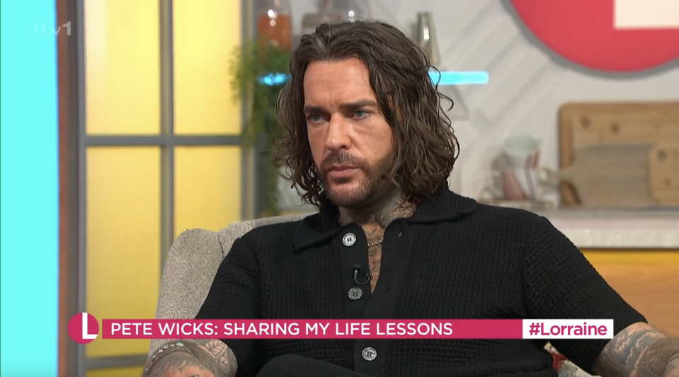 Pete Wicks on ITV's Lorraine. (ITV screengrab)