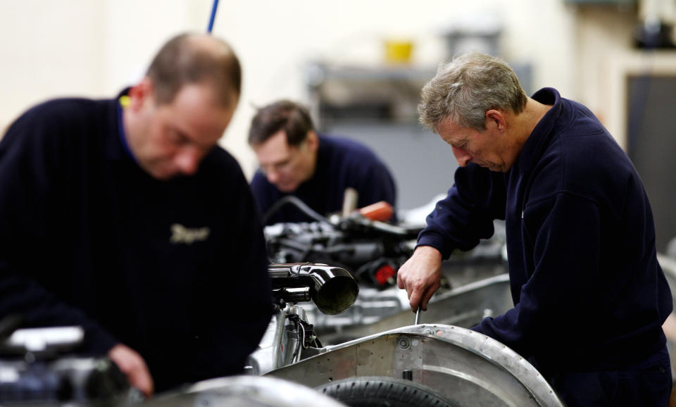 File photo dated 19/11/08 of workers in a factory. Manufacturers across the UK saw output in the three months to December fall at the fastest rate since the financial crisis, according to the Confederation of British Industry.