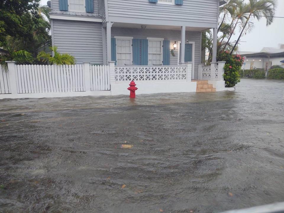 A resident in Key West’s Old Town neighborhood captured street flooding on the morning of July 6, 2021.