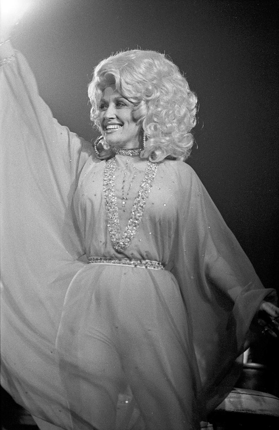 Dec. 2, 1977: Dolly Parton performing in concert at Panther Hall in Fort Worth, Texas, to a crowd of 1,250 people in the venue’s country music ballroom.