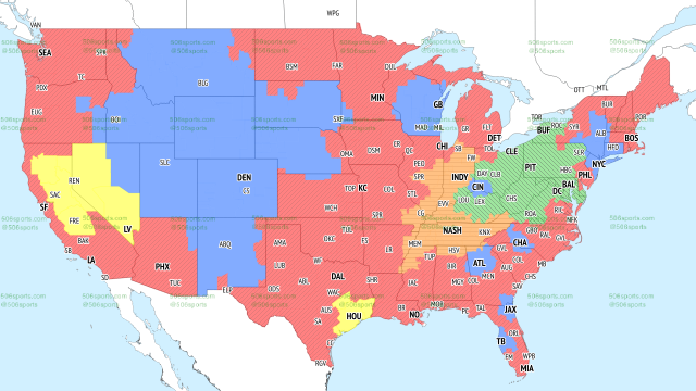 NFL Week 9 TV coverage maps