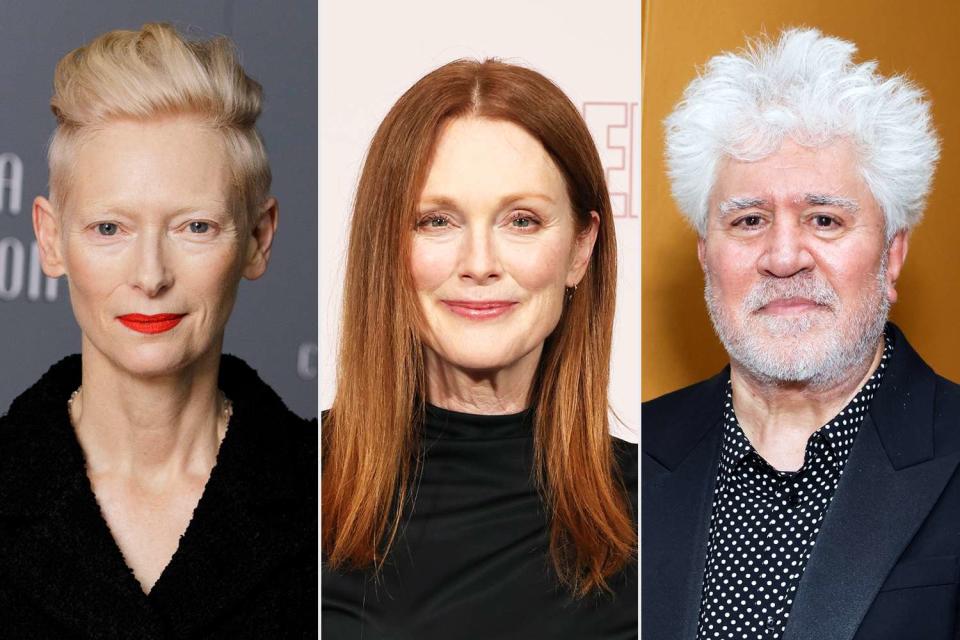 <p>John Phillips/WireImage; Taylor Hill/WireImage; Lionel Hahn/Getty</p> Tilda Swinton, Julianne Moore and Pedro Almodóvar