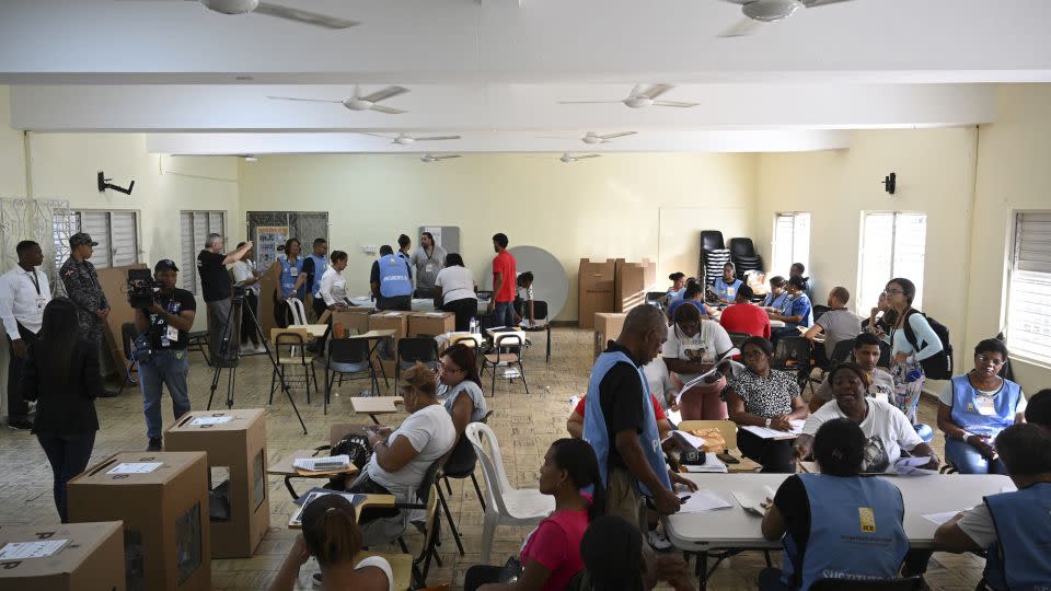 Electoral employees count votes during the general elections in Santo Domingo on May 19, 2024. - Federico Parra/AFP/Getty Images