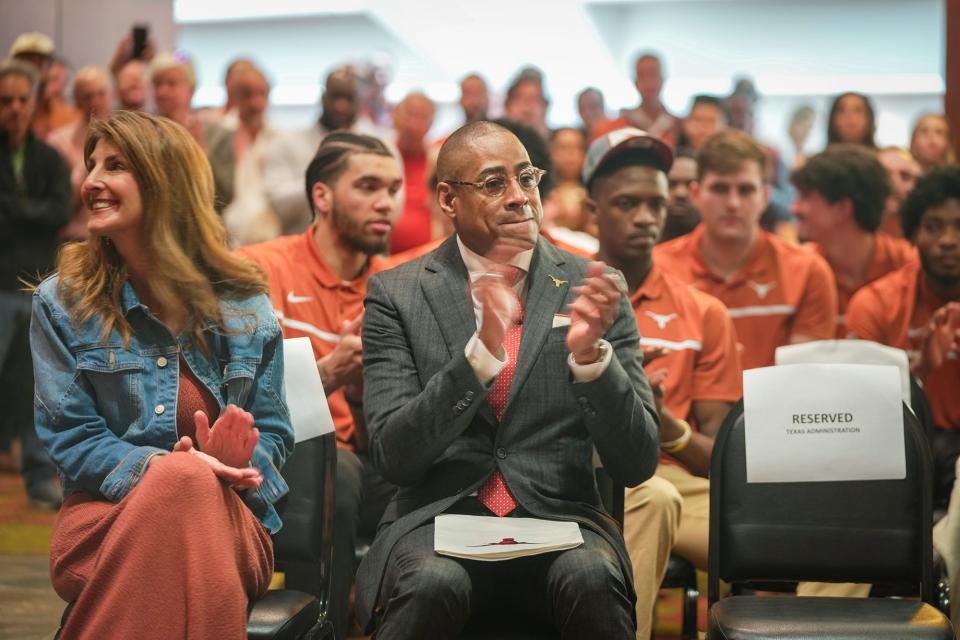Texas men's basketball coach Rodney Terry has completed his coaching staff with several new hires, the school announced Monday.